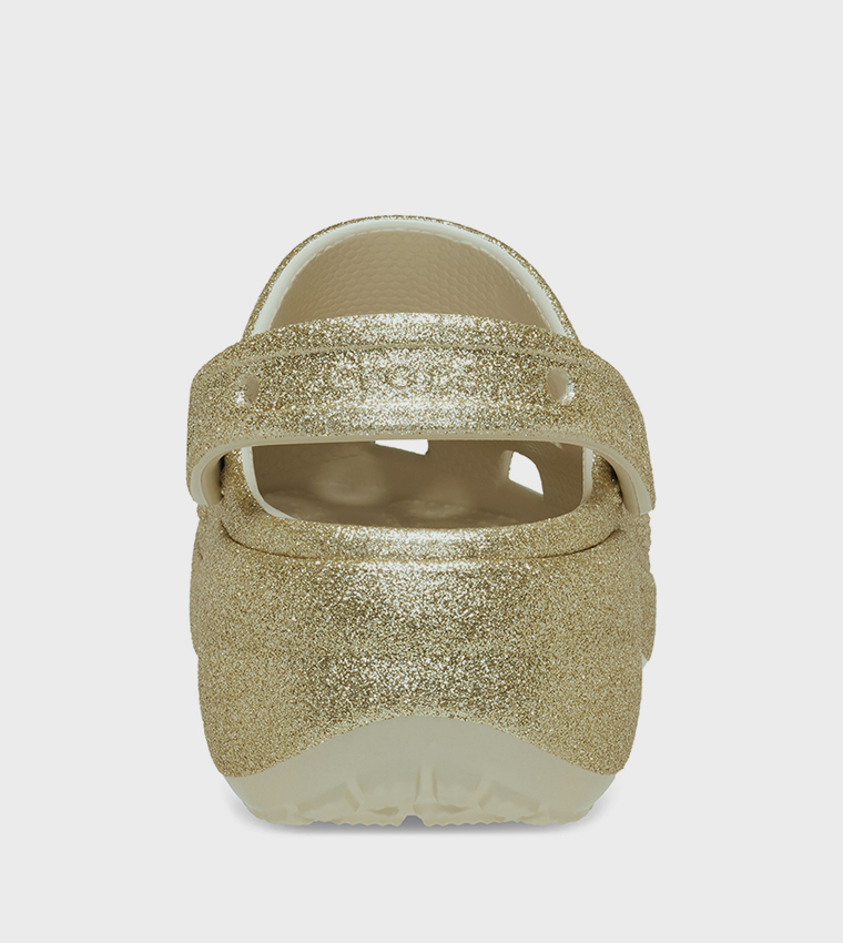 Classic Platform Glitter Embellished Clog
