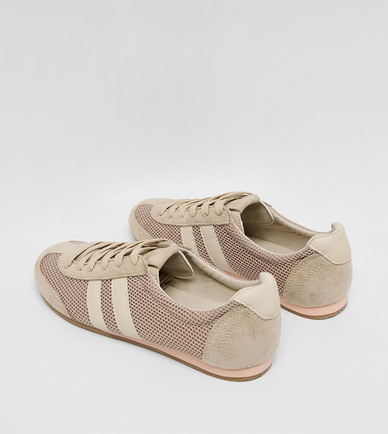 Textured Lace Up Sneakers