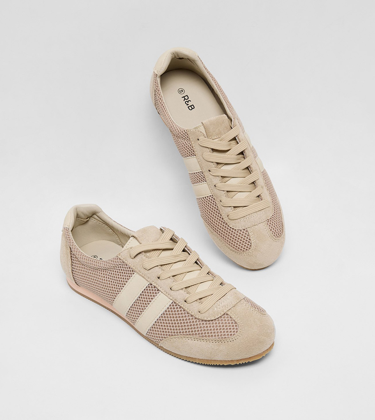 Textured Lace Up Sneakers