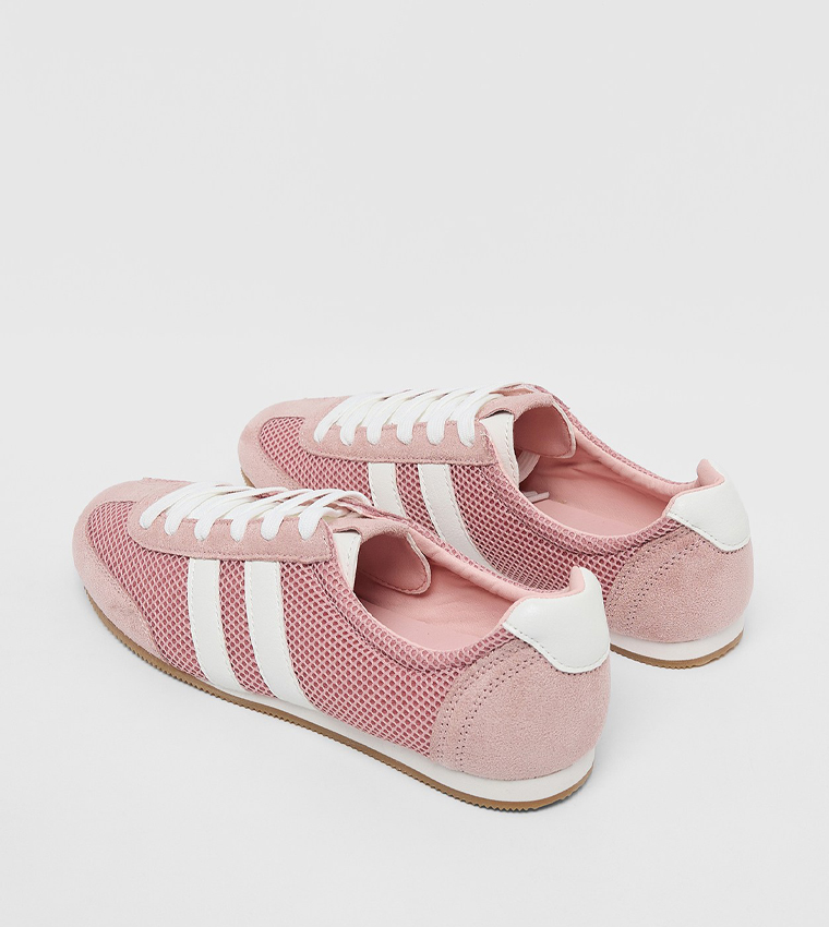 Textured Lace Up Sneakers