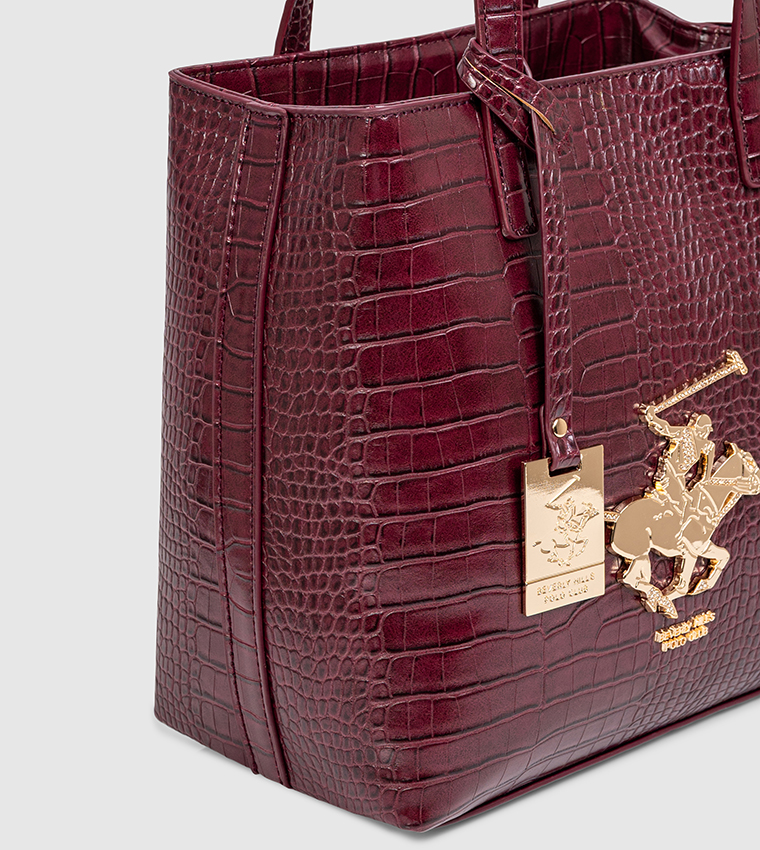 Croc Textured Tote Bag