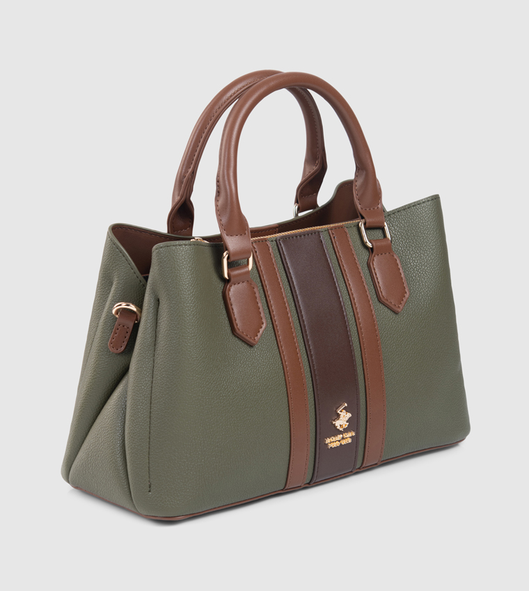 Color Block Mini Satchel Bag