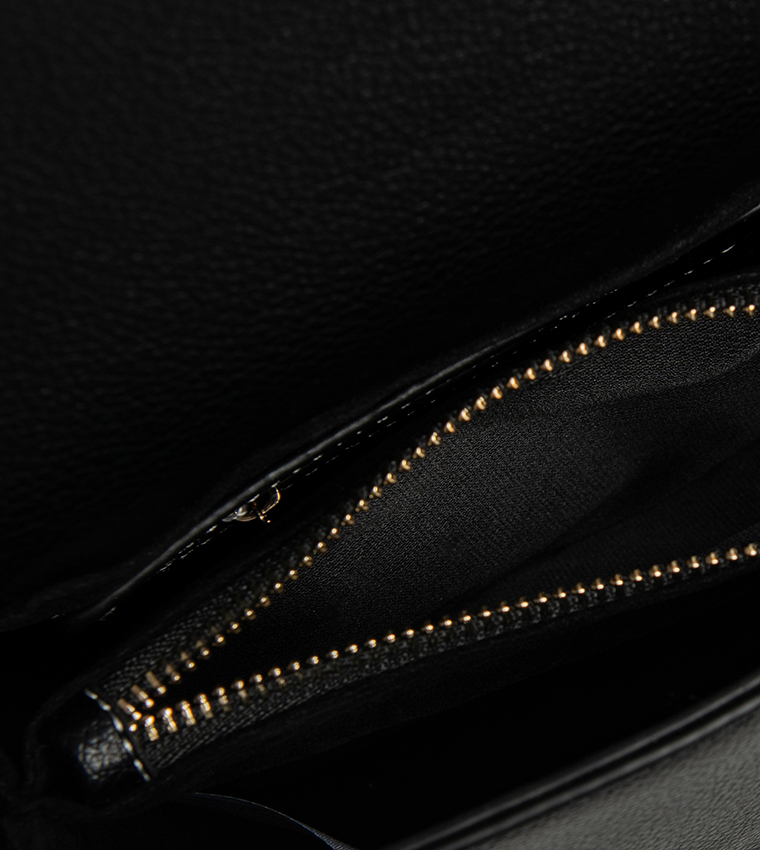 Logo Detail Flap Handheld Bag