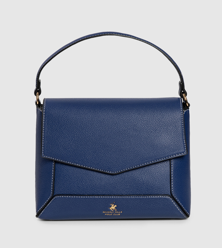 Logo Detail Flap Handheld Bag