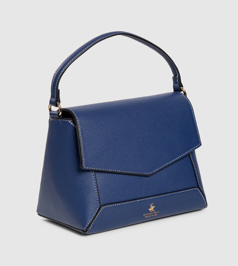 Logo Detail Flap Handheld Bag