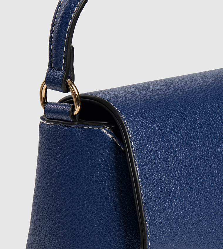 Logo Detail Flap Handheld Bag