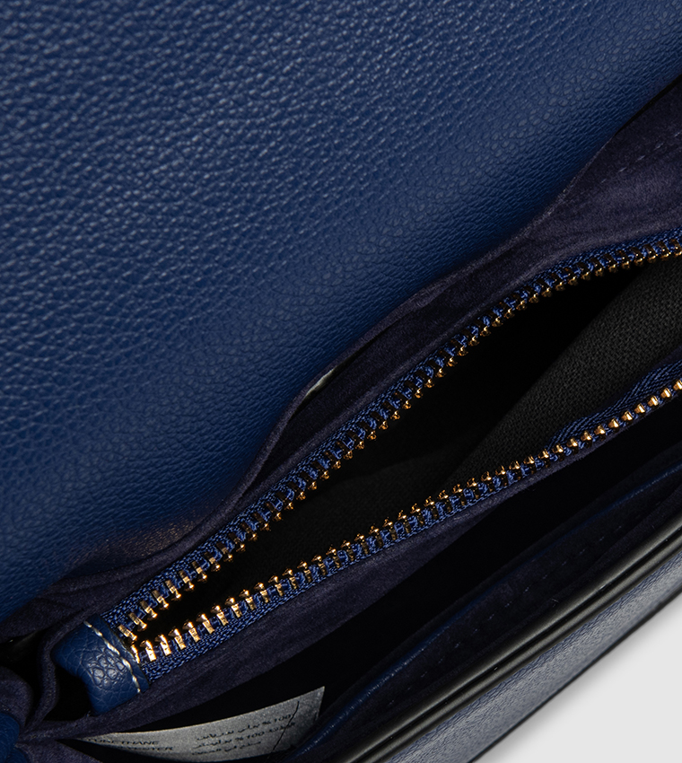 Logo Detail Flap Handheld Bag