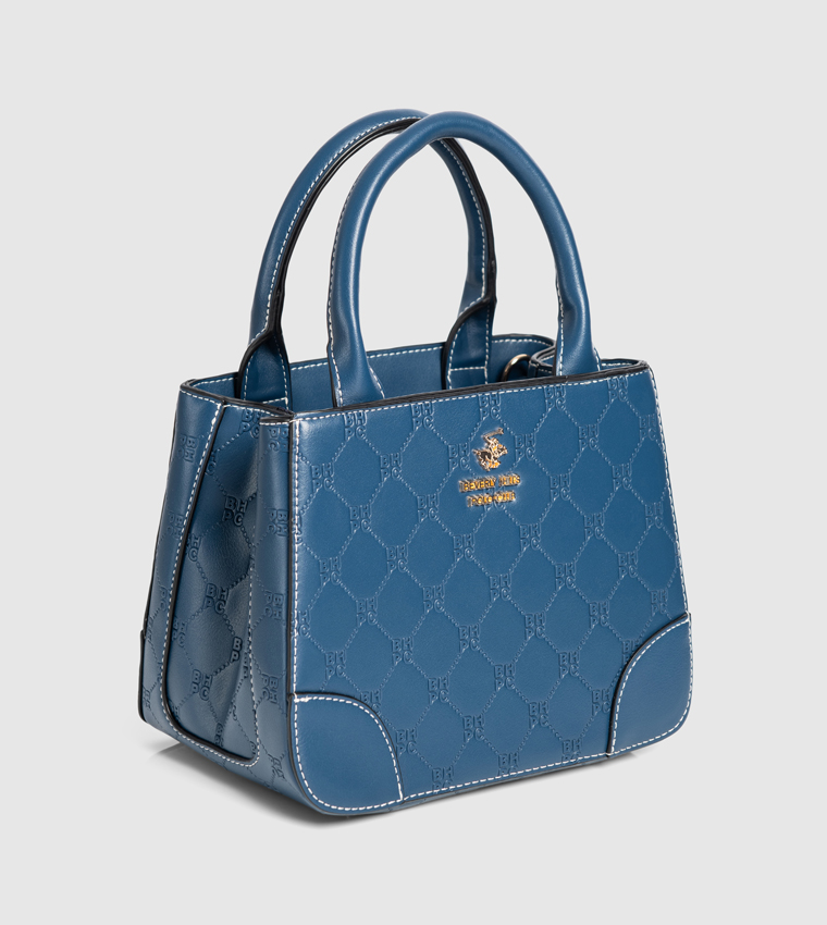 Logo Embossed Satchel Bag