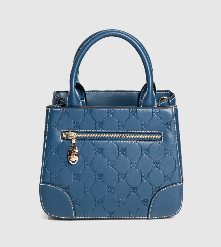 Logo Embossed Satchel Bag