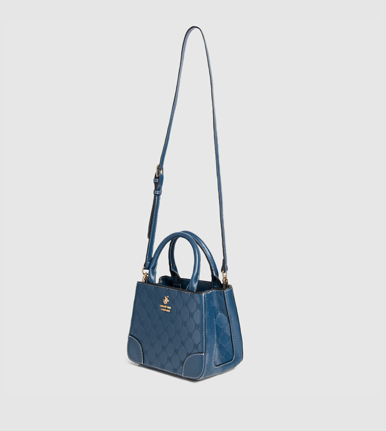 Logo Embossed Satchel Bag