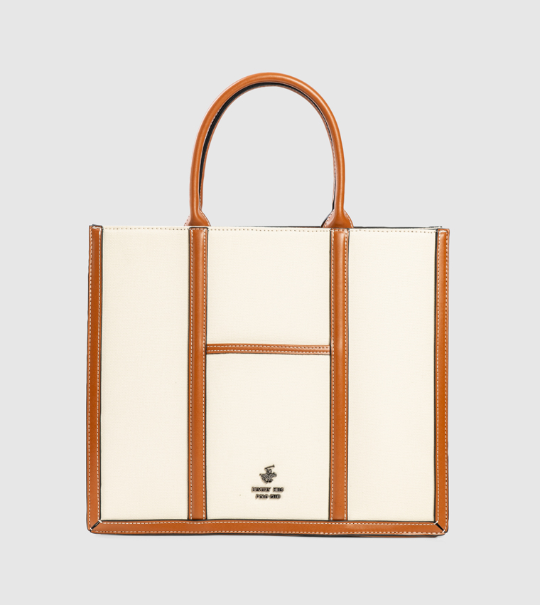 Contrast Trim Mini Tote Bag