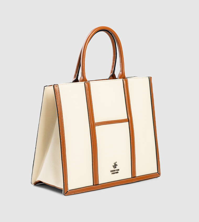 Contrast Trim Mini Tote Bag