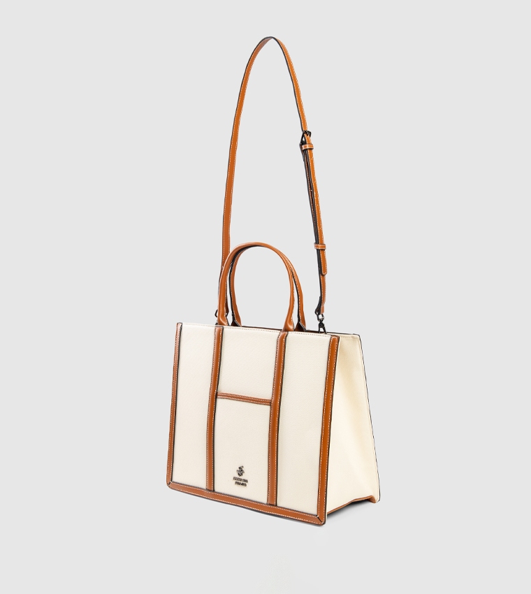 Contrast Trim Mini Tote Bag