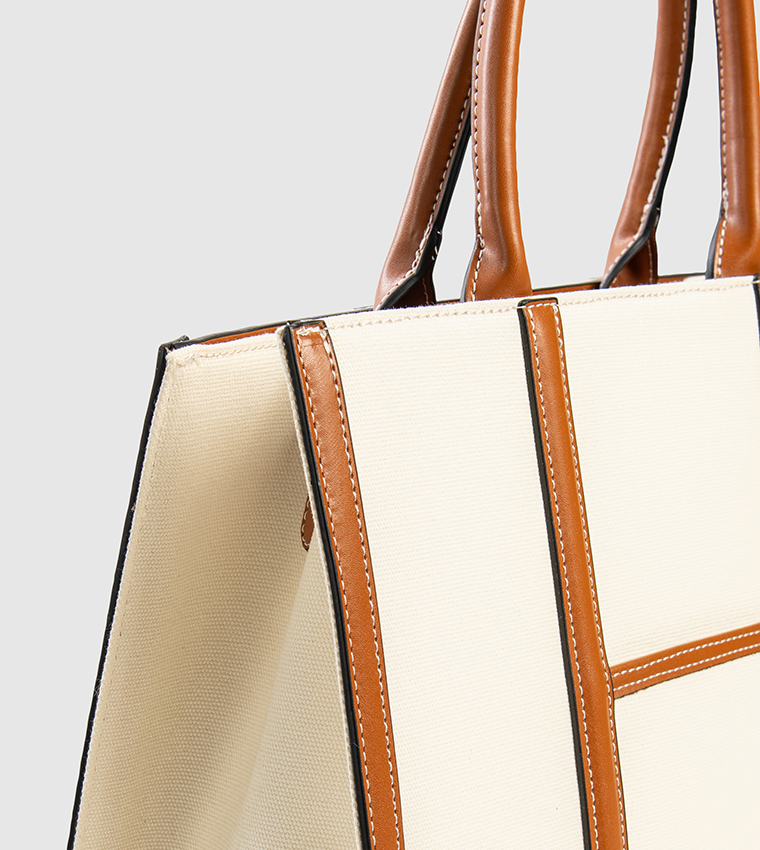 Contrast Trim Mini Tote Bag