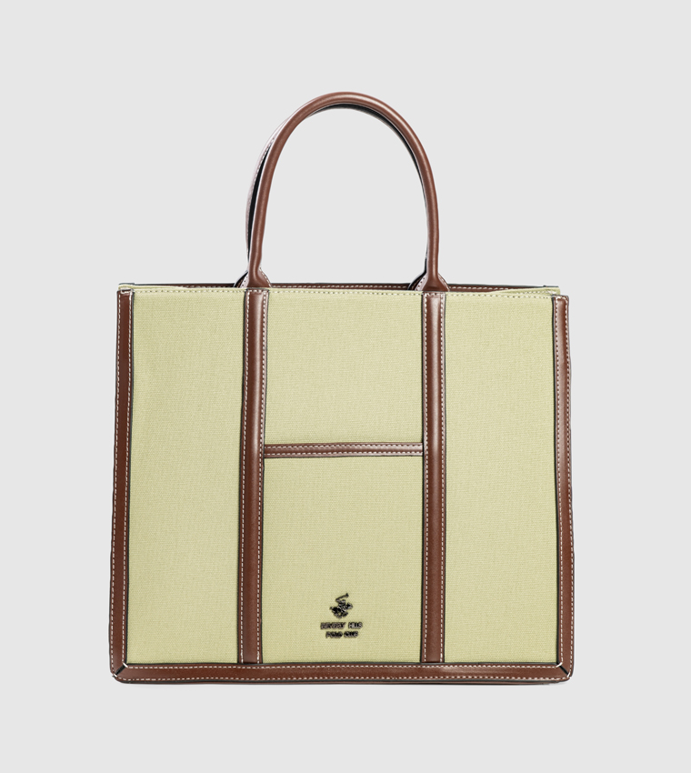Contrast Trim Mini Tote Bag