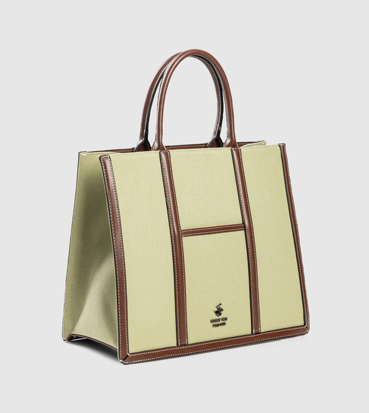 Contrast Trim Mini Tote Bag