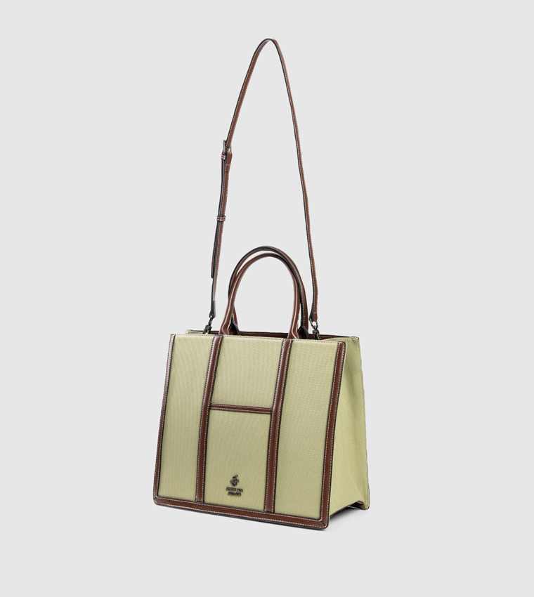 Contrast Trim Mini Tote Bag