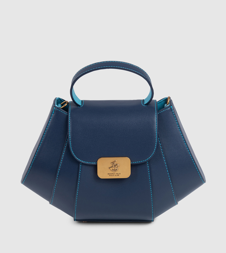 Contrast Stitch Detail Top Handle Bag