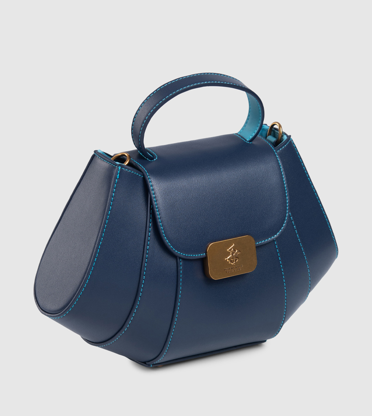 Contrast Stitch Detail Top Handle Bag