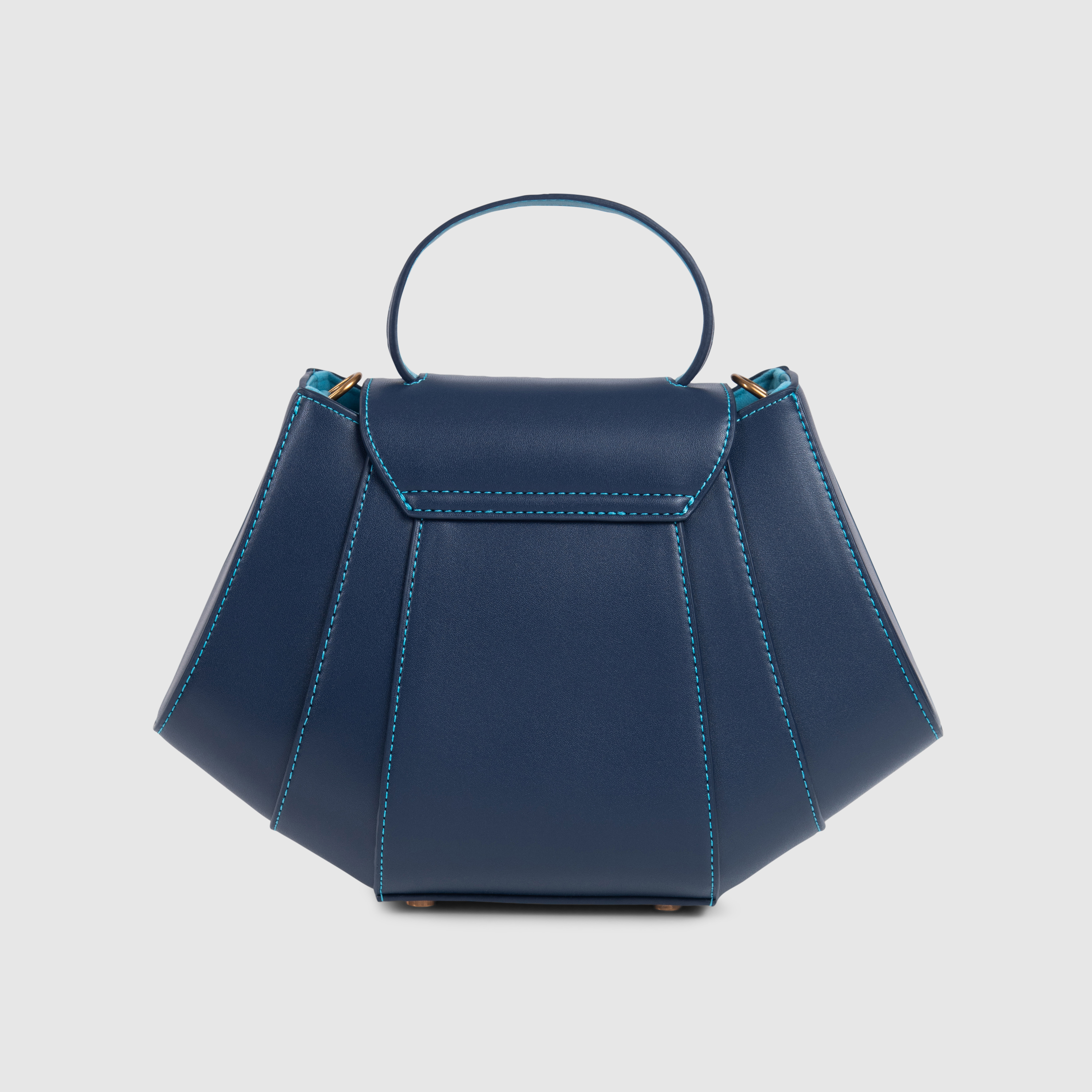 Contrast Stitch Detail Top Handle Bag