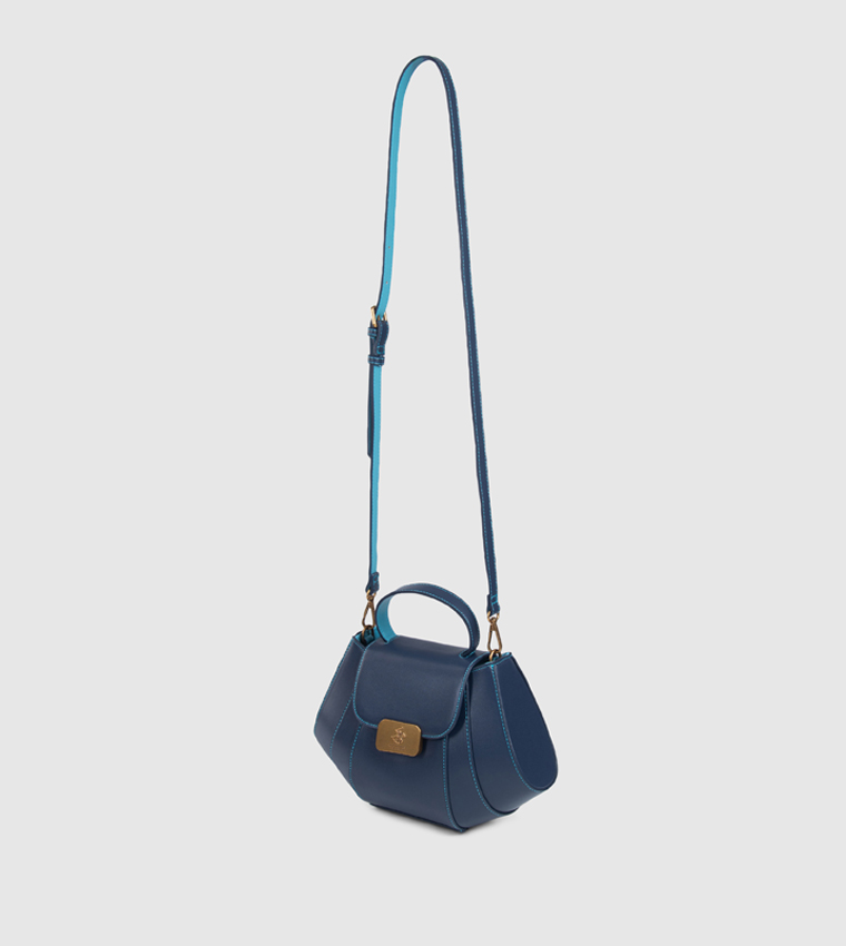 Contrast Stitch Detail Top Handle Bag
