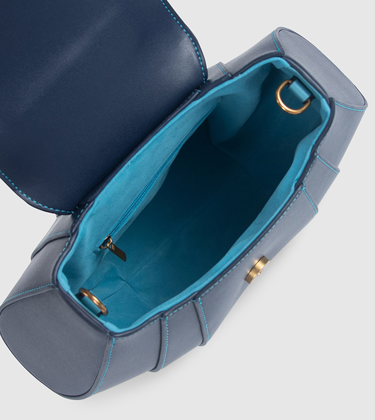 Contrast Stitch Detail Top Handle Bag