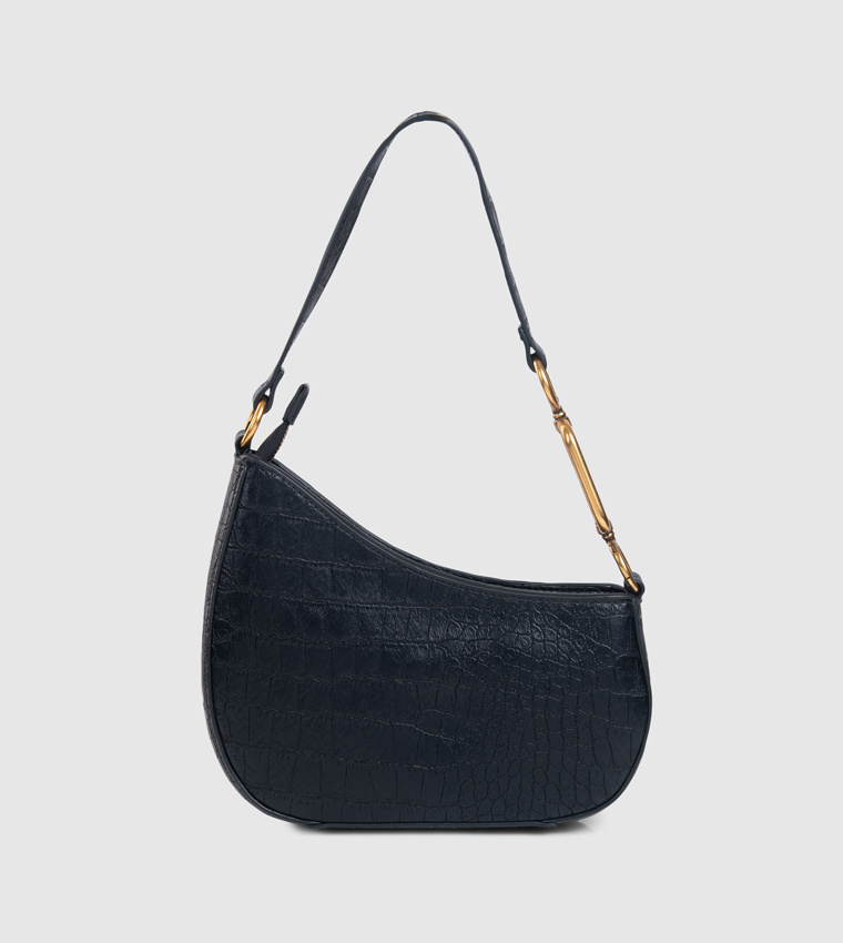 حقيبة كتف بملمس كروك