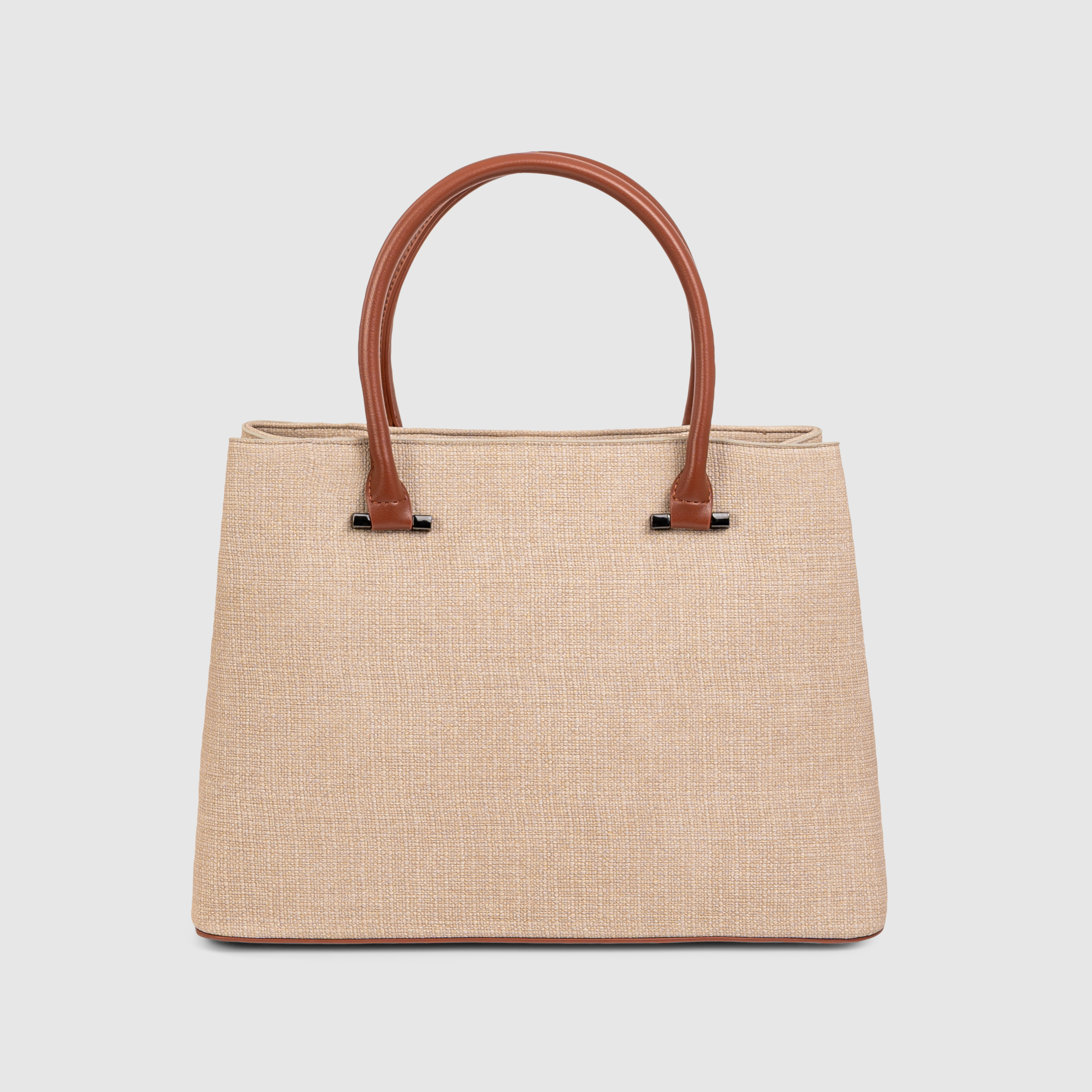 Textured Zippered Satchel Bag