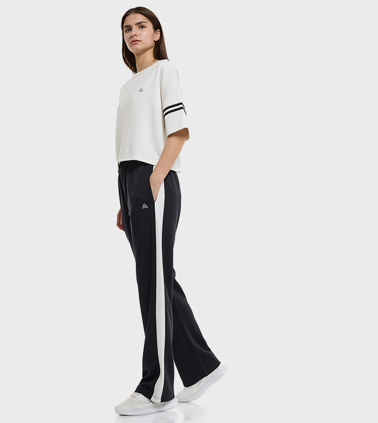 Side Striped Trackpant with Elastic Waist