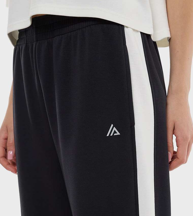 Side Striped Trackpant with Elastic Waist