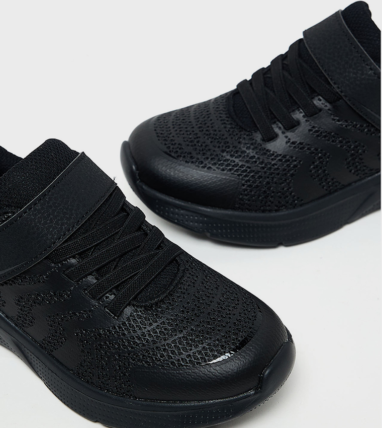 Knitted Velcro School Shoes