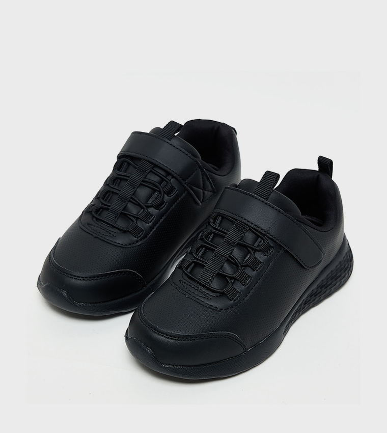 Solid Velcro School Shoes