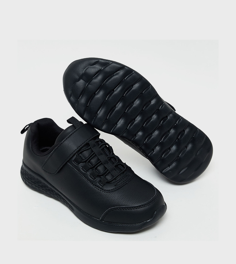 Solid Velcro School Shoes