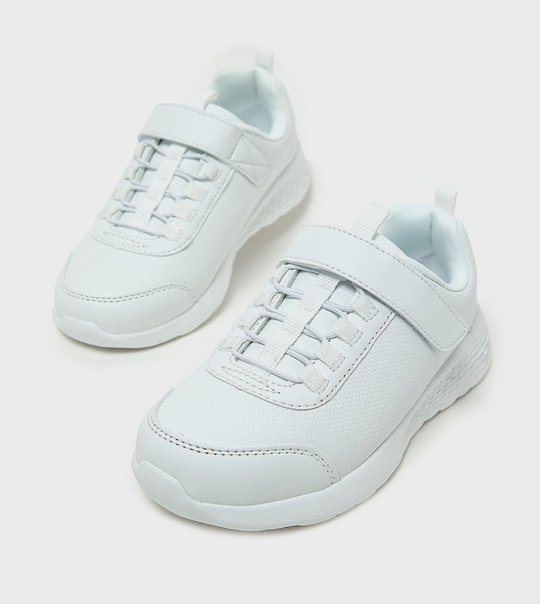 Solid Velcro School Shoes