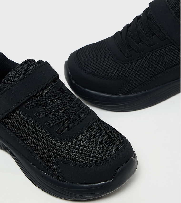 Solid Velcro School Shoes