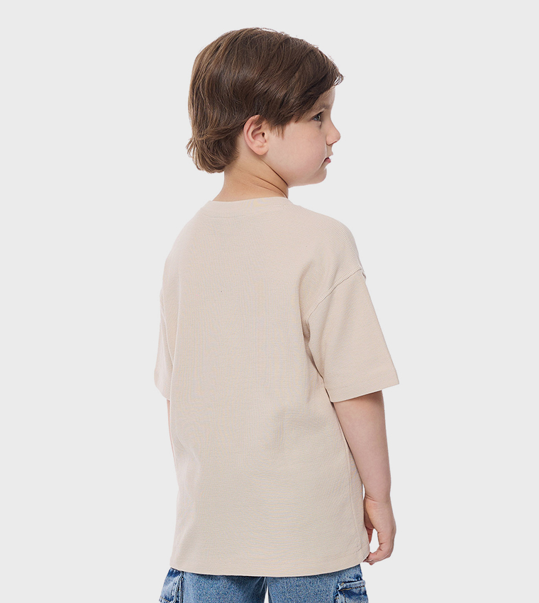 Printed T-Shirt with Crew Neck and Short Sleeves