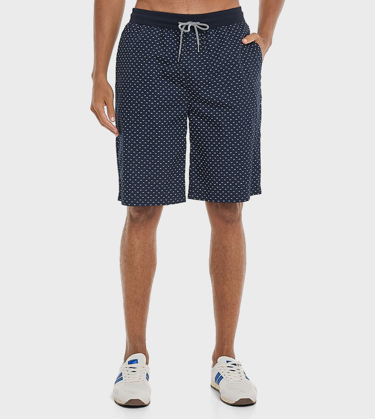 Printed Sleep Shorts with Drawstring Waist