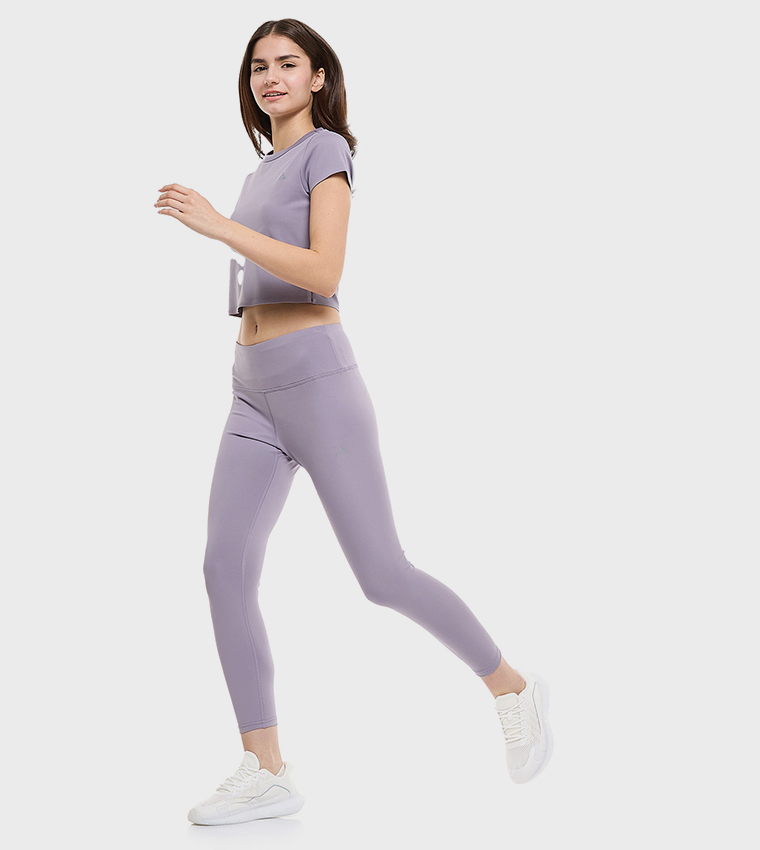 High Waist Active Leggings with Elastic Waist