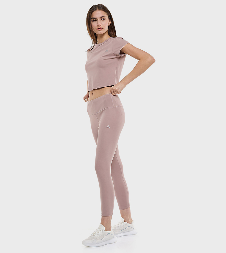 High Waist Active Leggings with Elastic Waist