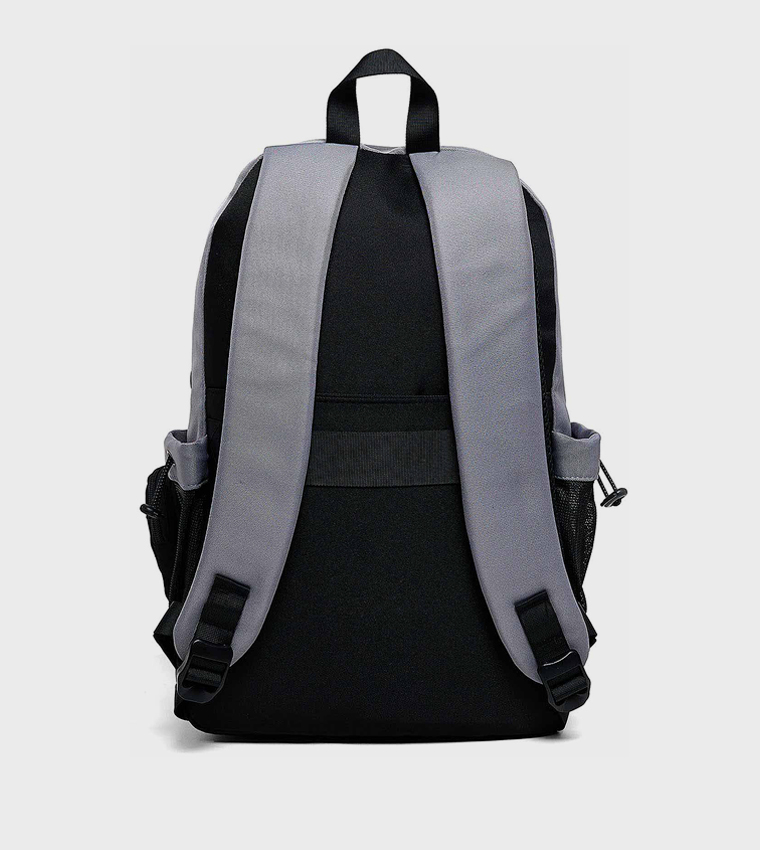 Color Block Backpack With Pouch