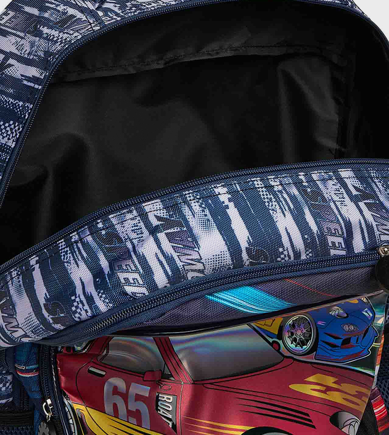 Printed Trolley Backpack Set