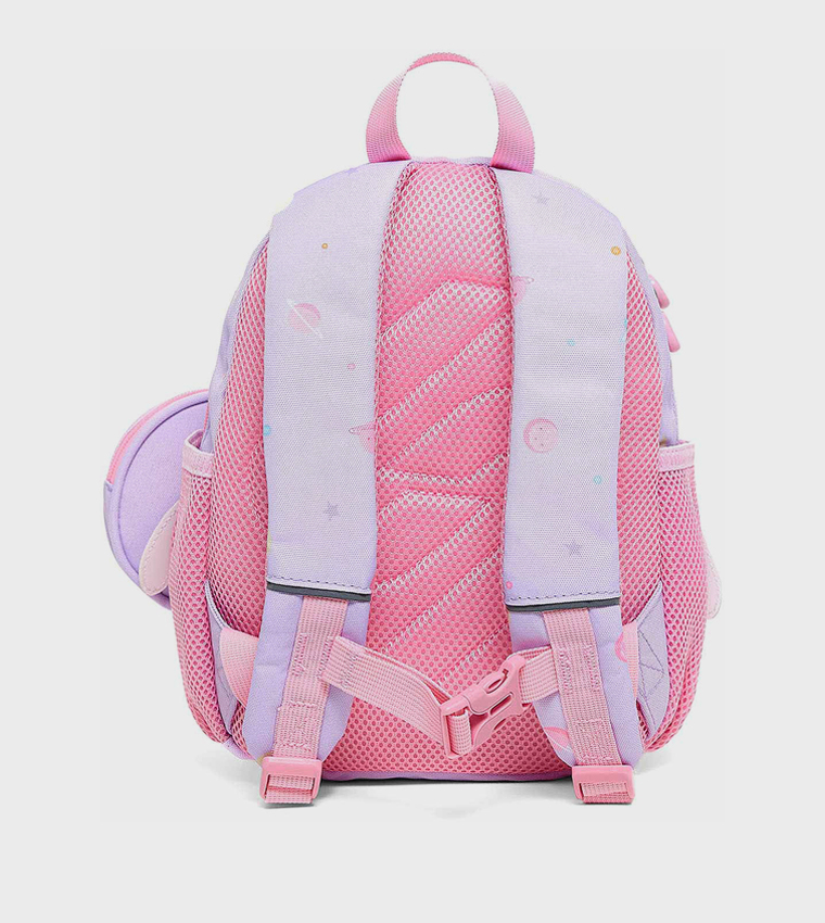 Printed Backpack With Pouch