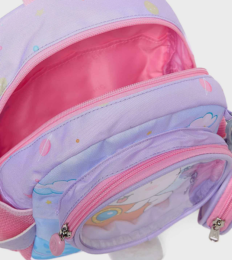 Printed Backpack With Pouch