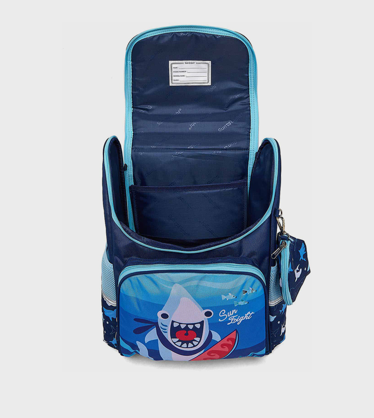 Printed Backpack With Pouch