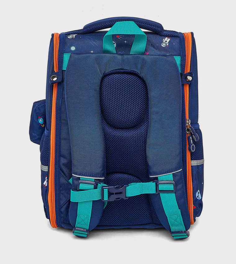 Space Print Backpack With Pouch