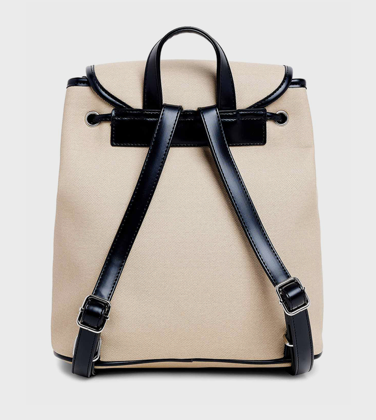Pocket Detail Flap Backpack