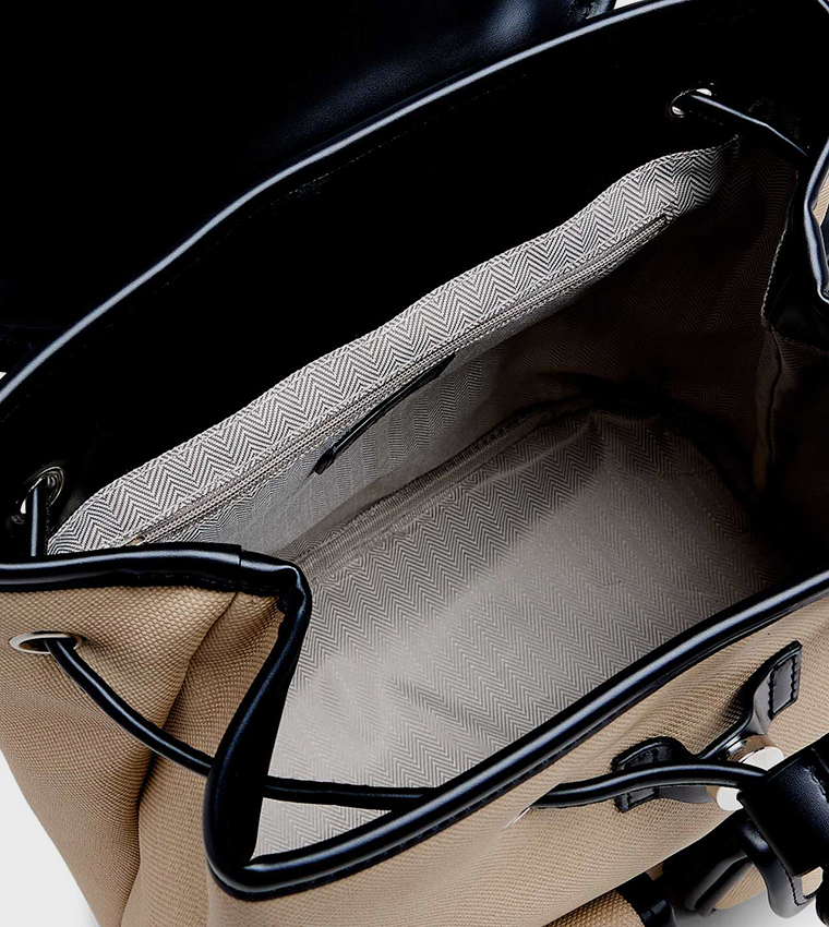 Pocket Detail Flap Backpack