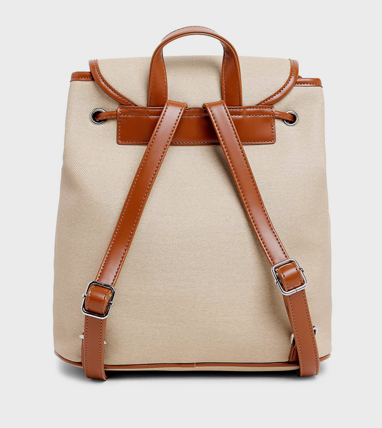 Pocket Detail Flap Backpack