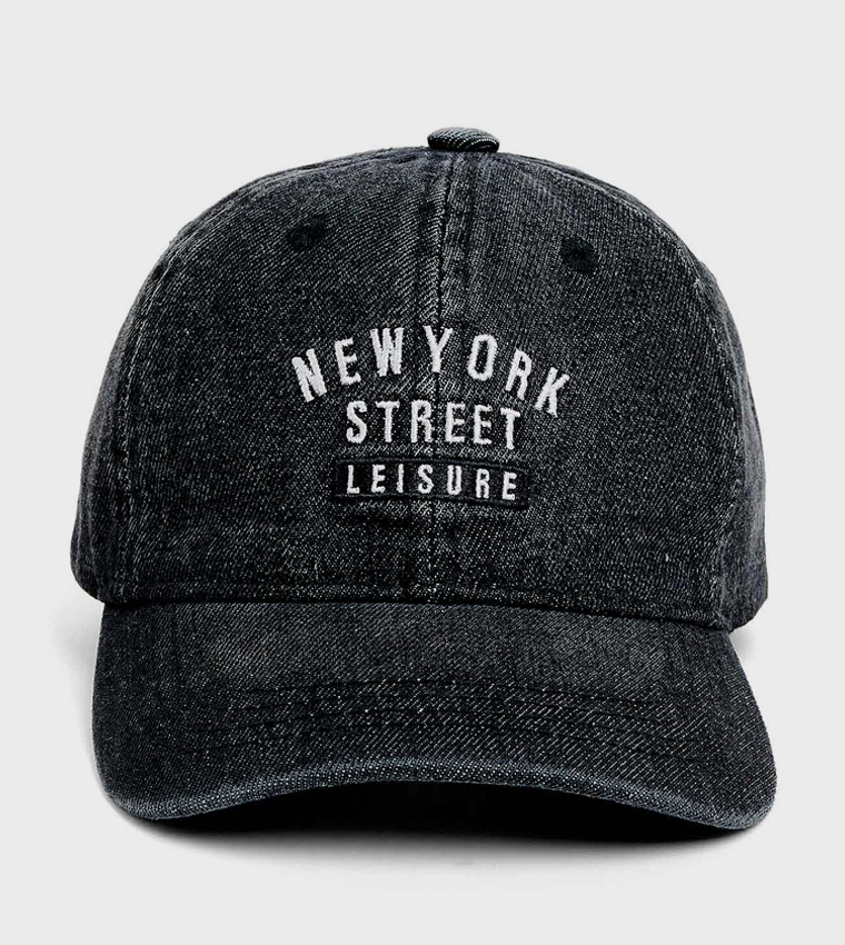 Embroidered Denim Cap