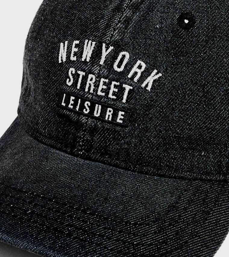 Embroidered Denim Cap